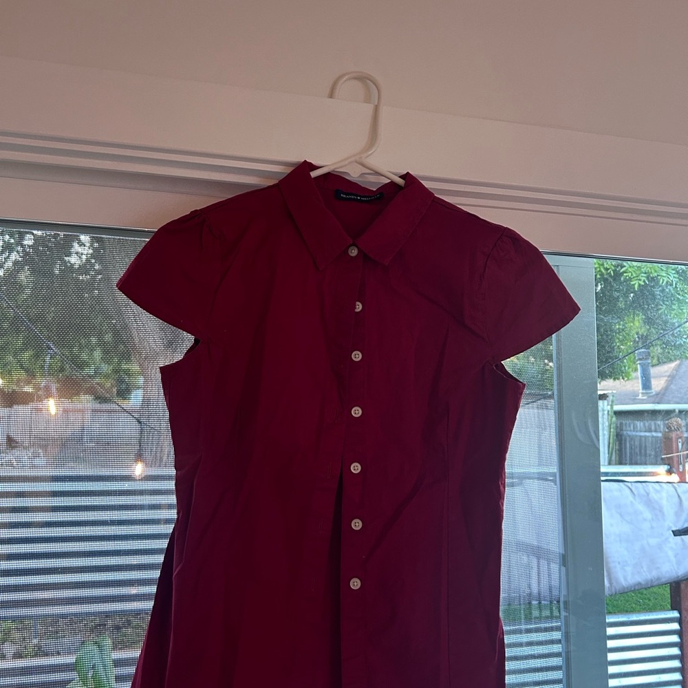 Brandy Melville Red Button-Up shirt